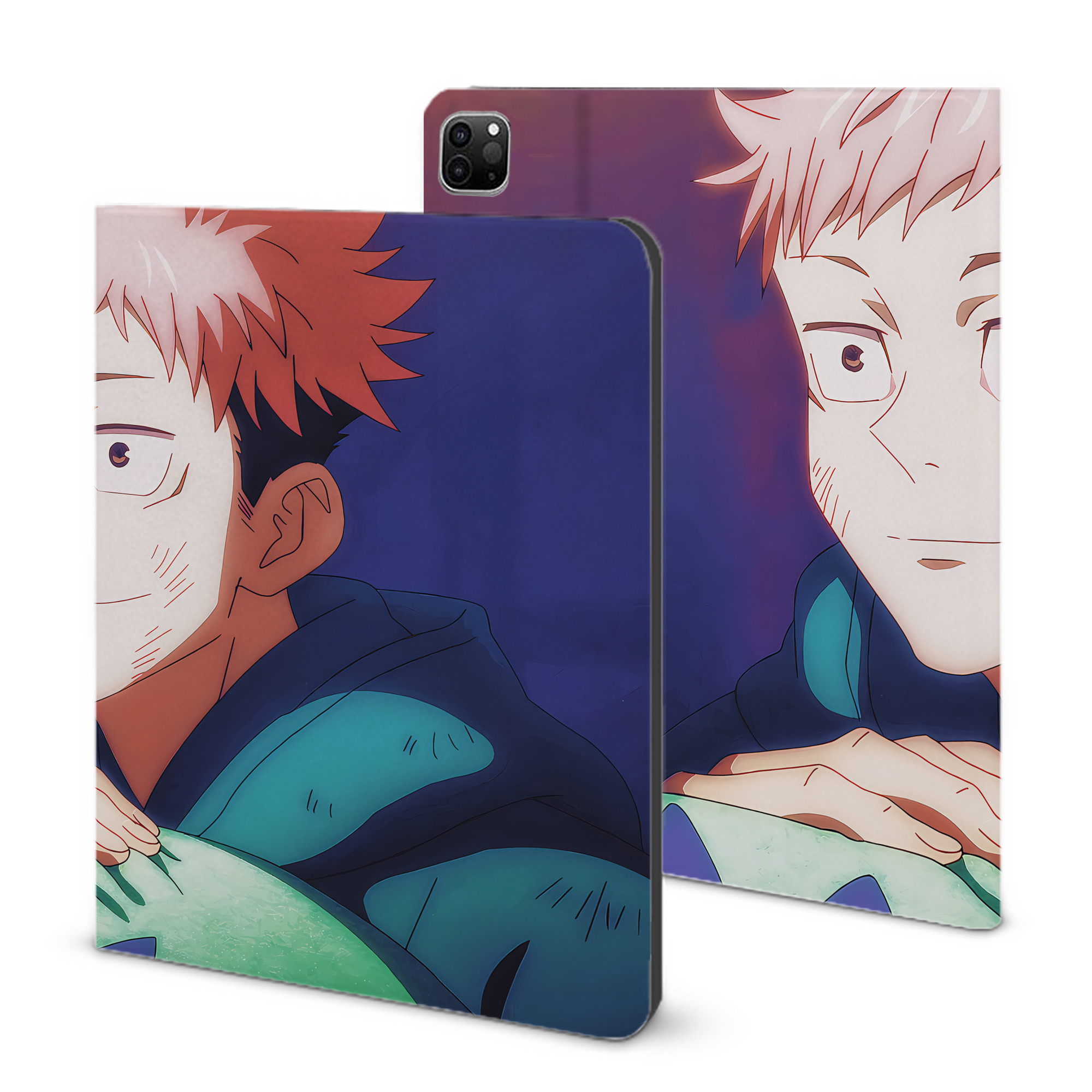 （画像用） 呪術廻戦 Jujutsu Kaisen IPad ケース ブック型 PUレザー TPU 耐衝撃 軽量 薄型 ペン収納なし 全面保護 IPad 各モデル対応